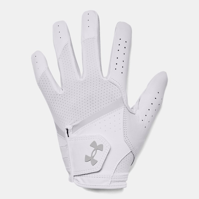 Under Armour Ladies Under Armor Iso Chill Golf Gloves White Halo Gray Halo Gray Lmd Womens GLOVES GOOFASH