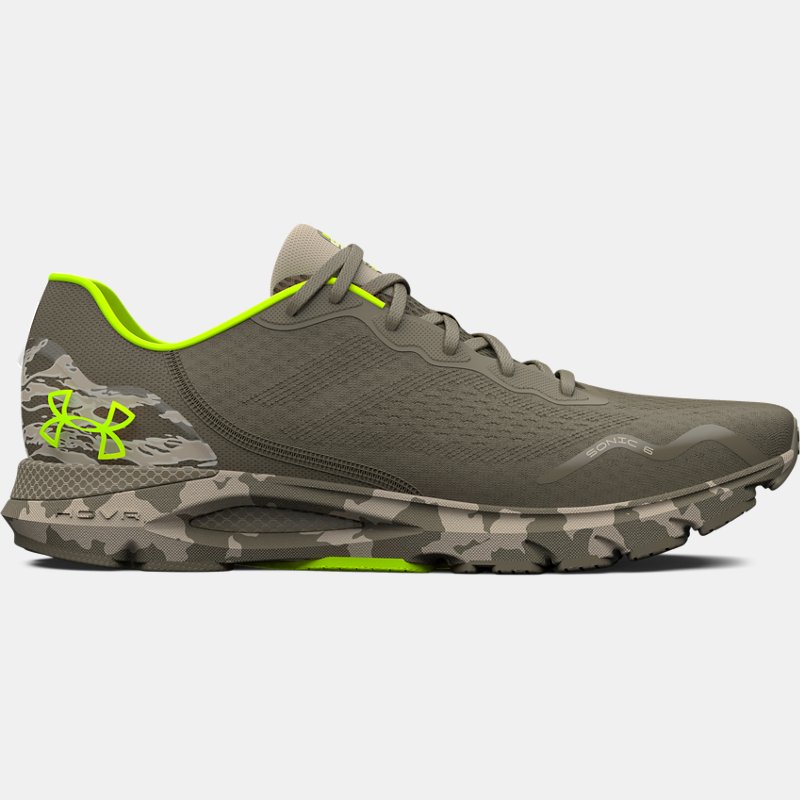 Under Armour Men Green Under Armor Hovr Sonic Camo Running Shoes For Mossy Taupe Mossy Taupe Lime Surge Mens SPORTS SHOES GOOFASH