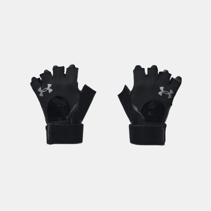 Under Armour Men Under Armor Gloves For Weight Lifting Black Black Pitch Gray Mens GLOVES GOOFASH
