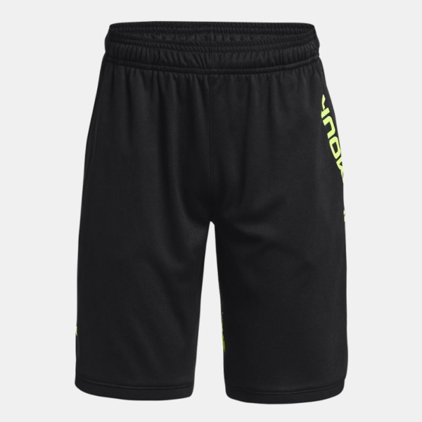 Under Armour Young Under Armor Stunt Shorts With Black Lime Surge Lime Surge Ysm Men Mens SHORTS GOOFASH