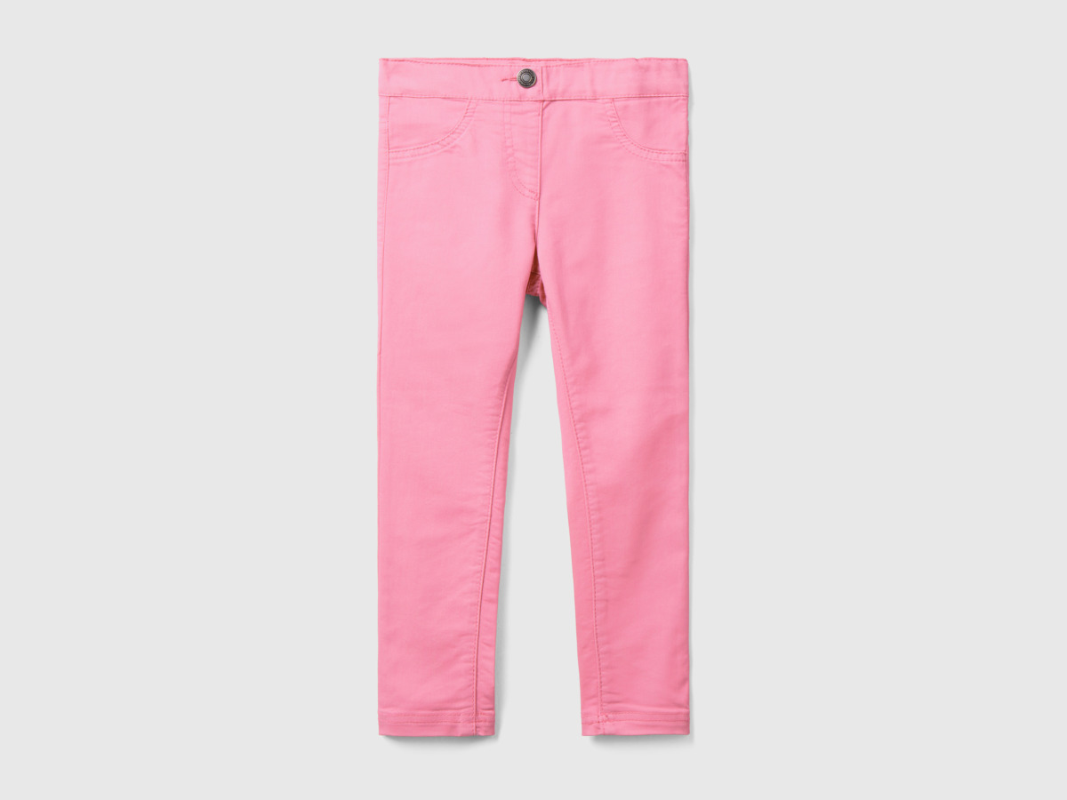 United Colors Of Jeggings In Stretchy Mix Pink Female Benetton Womens JEANS GOOFASH