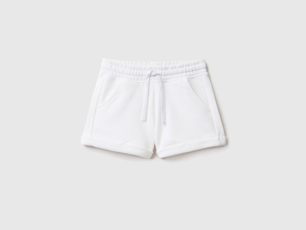 United Colors Of Shorts Made Of Sweaty In White Female Benetton Womens SHORTS GOOFASH