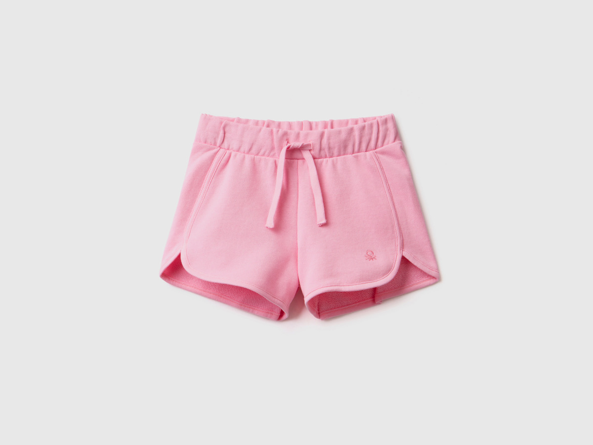 United Colors Of Sweaty Shorts In Organic Pink Female Benetton Womens SHORTS GOOFASH
