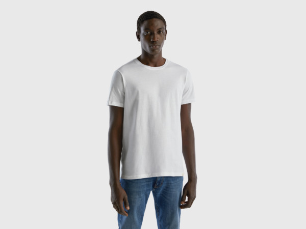 United Colors Of T-Shirt In White White Male Benetton Mens T-SHIRTS GOOFASH