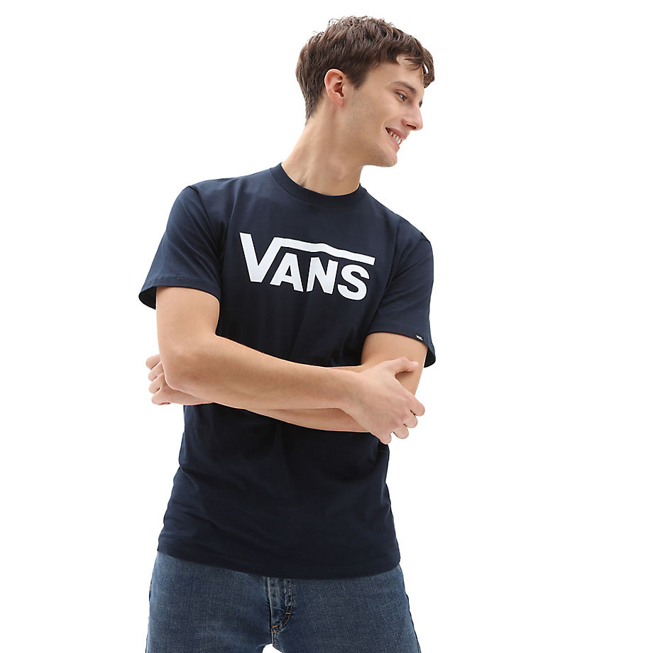 Vans Men Blue Classic T-Shirt Navy White Herren Navy Größe Mens T-SHIRTS GOOFASH