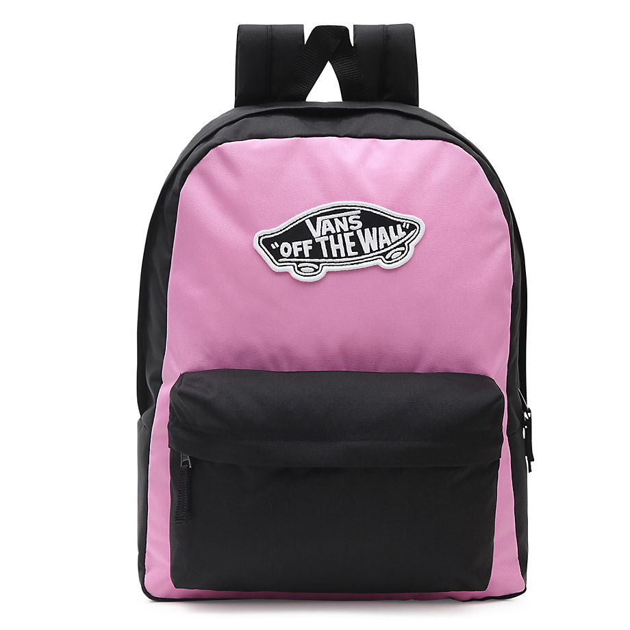 Vans Realm Backpack Blackcyclamen Pink Taille Unique Womens BAGS GOOFASH