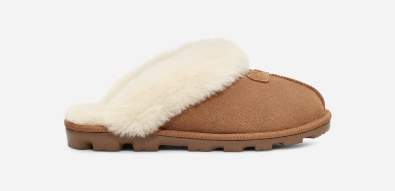 Woman Ugg Coquette Slipper For In Brown Suede Ugg Womens SLIPPERS GOOFASH