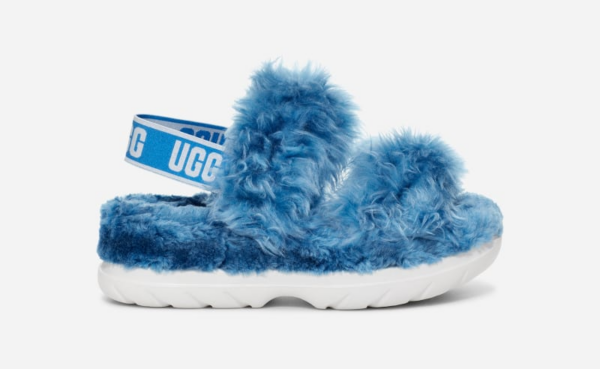 Woman Ugg Fluff Sugar Sandal For In Blue Sustainable Ugg Womens SANDALS GOOFASH