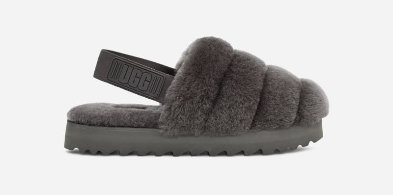 Woman Ugg Super Fluff Slipper For In Grey Ugg Womens SLIPPERS GOOFASH