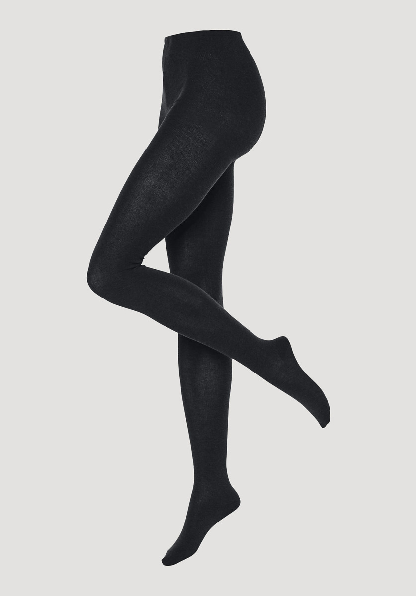 Women Hessnatur Hessnature Opaque Tights Made Of Organic Black Womens LEGGINGS GOOFASH