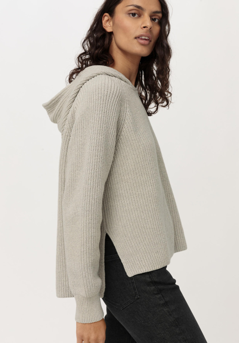 Women's Grey Sweater Bedrecycling Made Of Organic Gray Hessnatur Womens SWEATERS GOOFASH