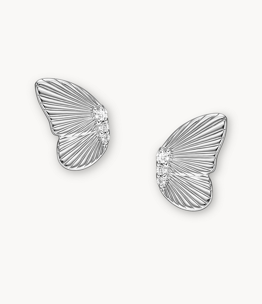 Women's Sterling Silver Butterflies Stud Earrings Fossil Womens JEWELRY GOOFASH