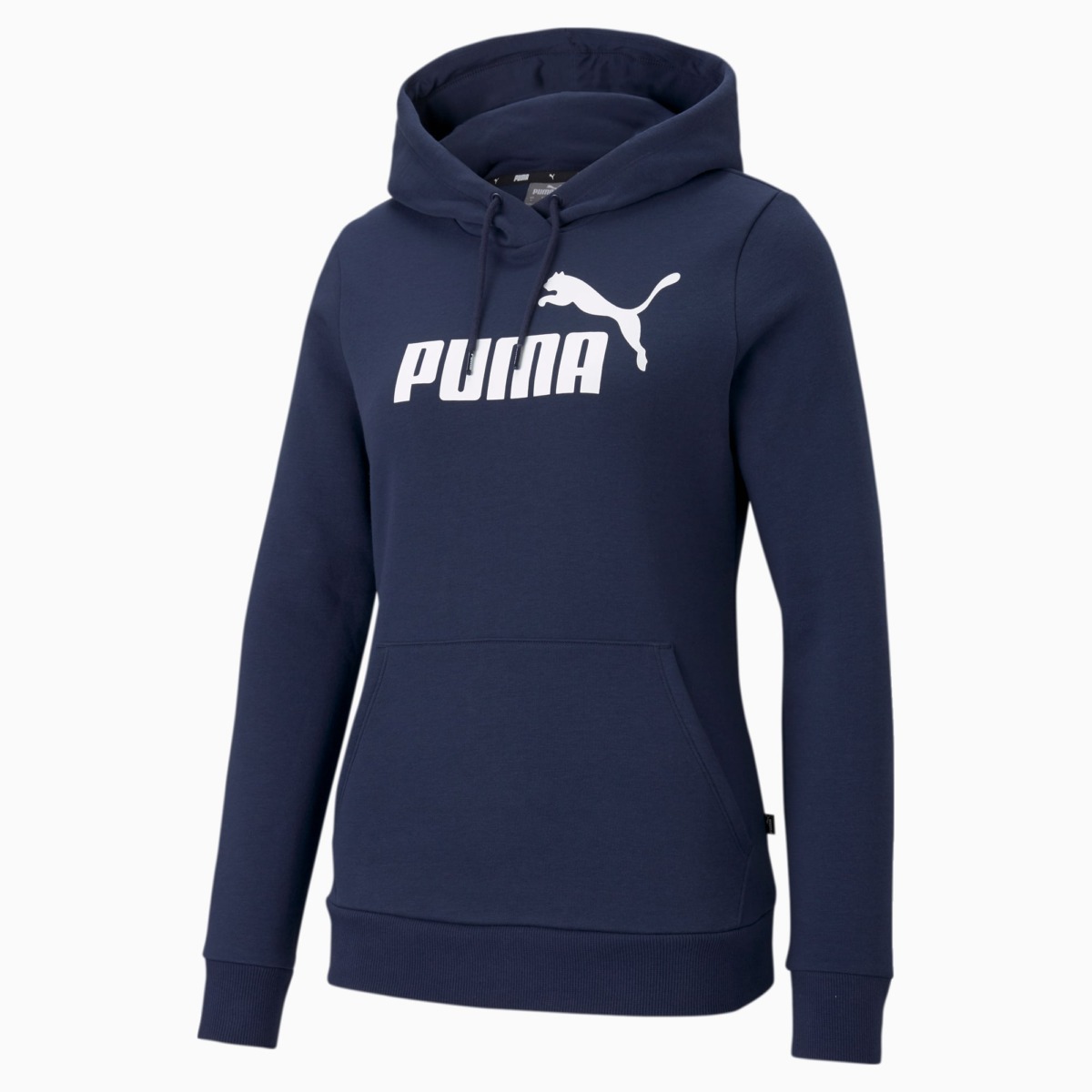 Beige Essential Hooded Sweatshirt With Fl Logo For Women Puma Womens SWEATERS GOOFASH