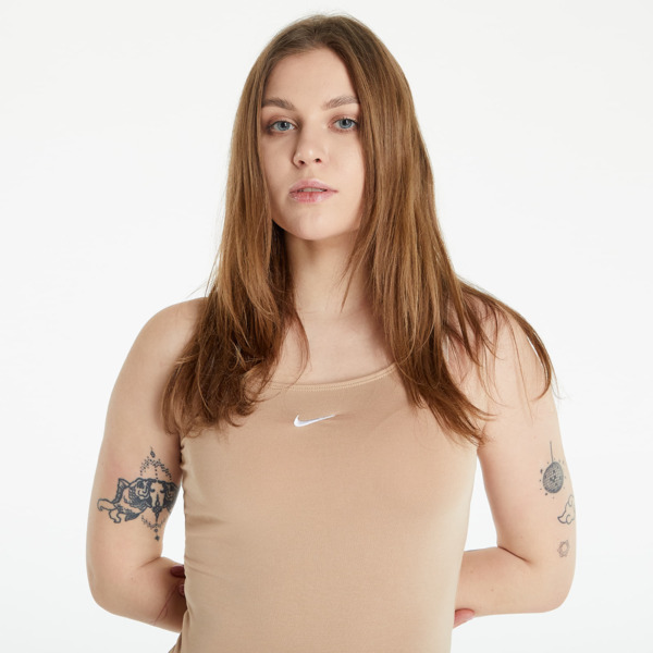 Beige Nike Nsw Essential Women's Cami Tank Hemp Footshop Womens TOPS GOOFASH