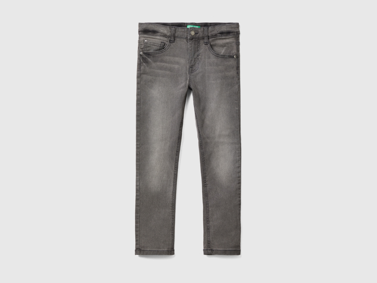 Benetton Grey Five Pocket Jeans Im Skinny Fit Größe Grau Male Mens JEANS GOOFASH
