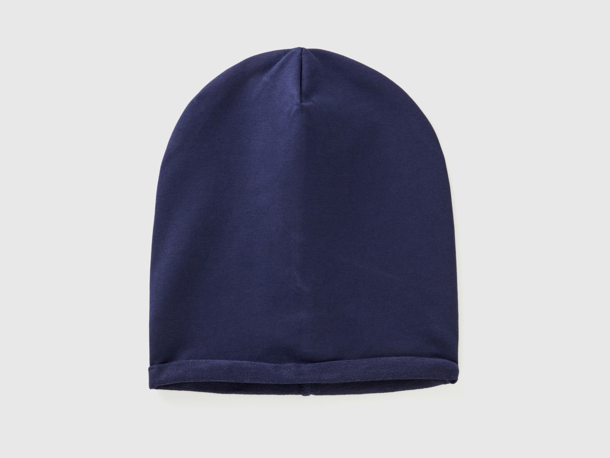 Benetton Man United Colors Of Hats Made Of Stretchy Dark Blue Paint Mens HATS GOOFASH
