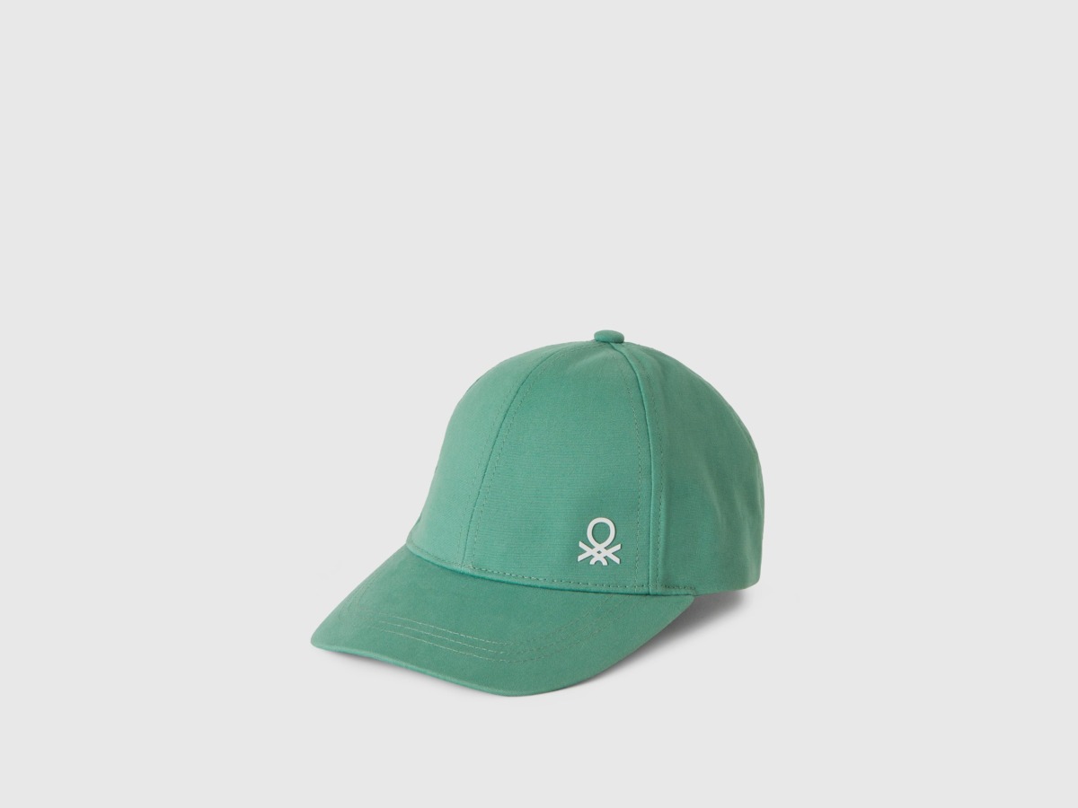 Benetton Men United Colors Of Shield Hat Light Green Paint Mens HATS GOOFASH