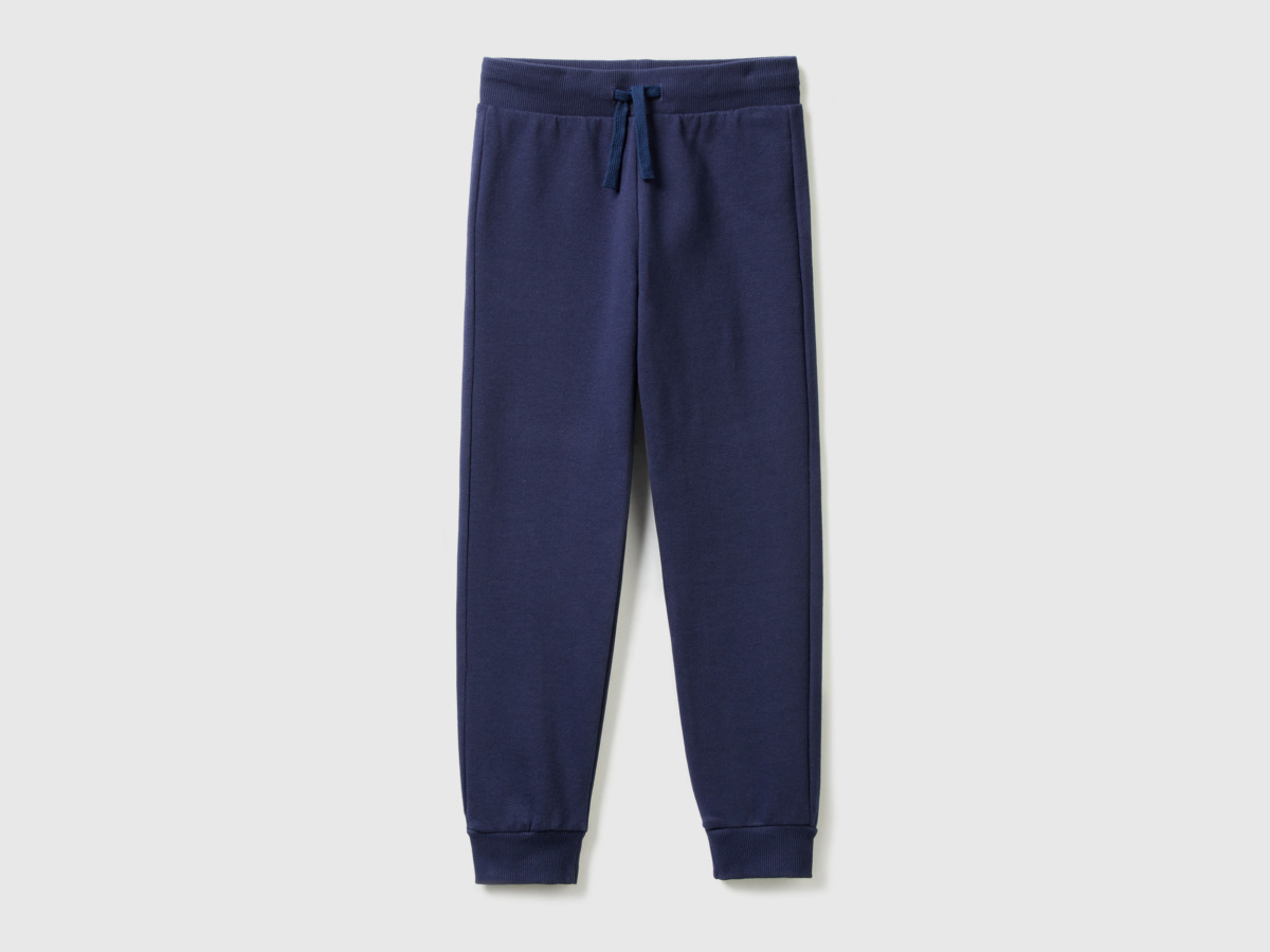 Benetton Men United Colors Of Sporty Trousers With Tunnel Train Dark Blue Paint Mens TROUSERS GOOFASH