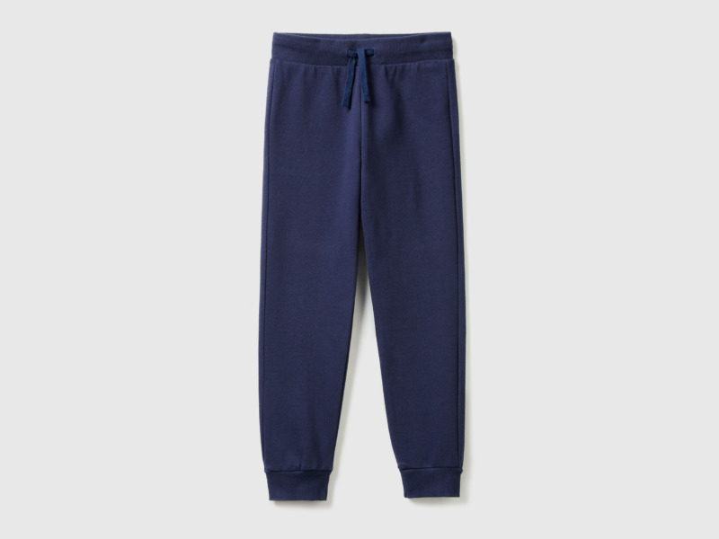 Benetton Men United Colors Of Sporty Trousers With Tunnel Train Dark Blue Paint Mens TROUSERS GOOFASH