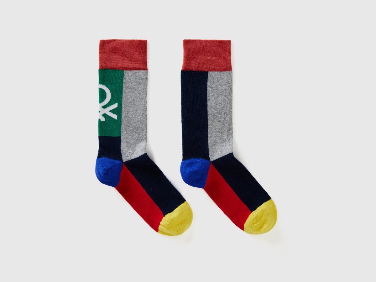 Benetton Multicolor Socks In Stretchy Organic Mix Colorful Male Mens SOCKS GOOFASH