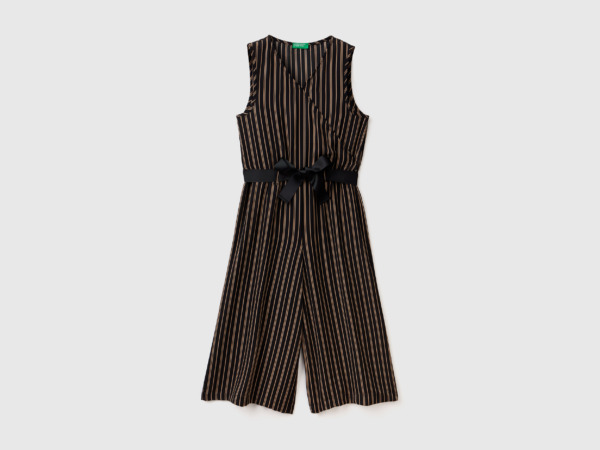 Benetton Multicolor Striped Jumpsuit With Sash Colorful Female Womens JUMPSUITS GOOFASH