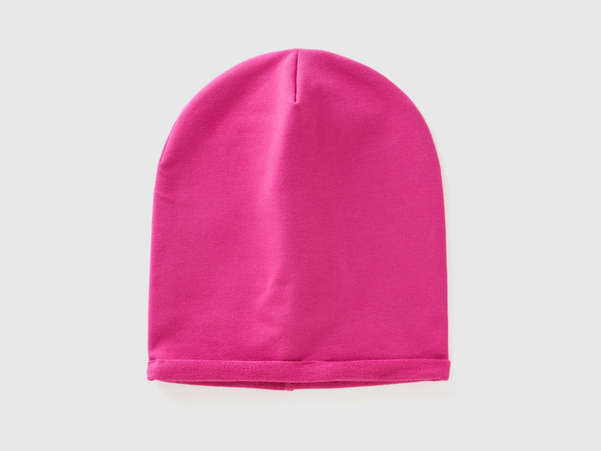Benetton Pink Hat Made Of Stretchy Fuchsia Female Womens HATS GOOFASH