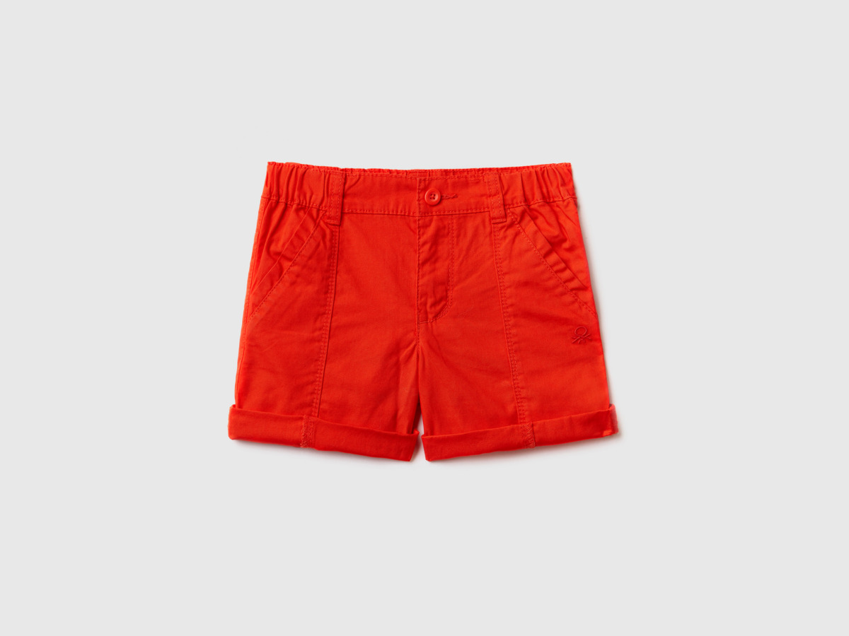 Benetton Red Short Shorts Male Mens SHORTS GOOFASH