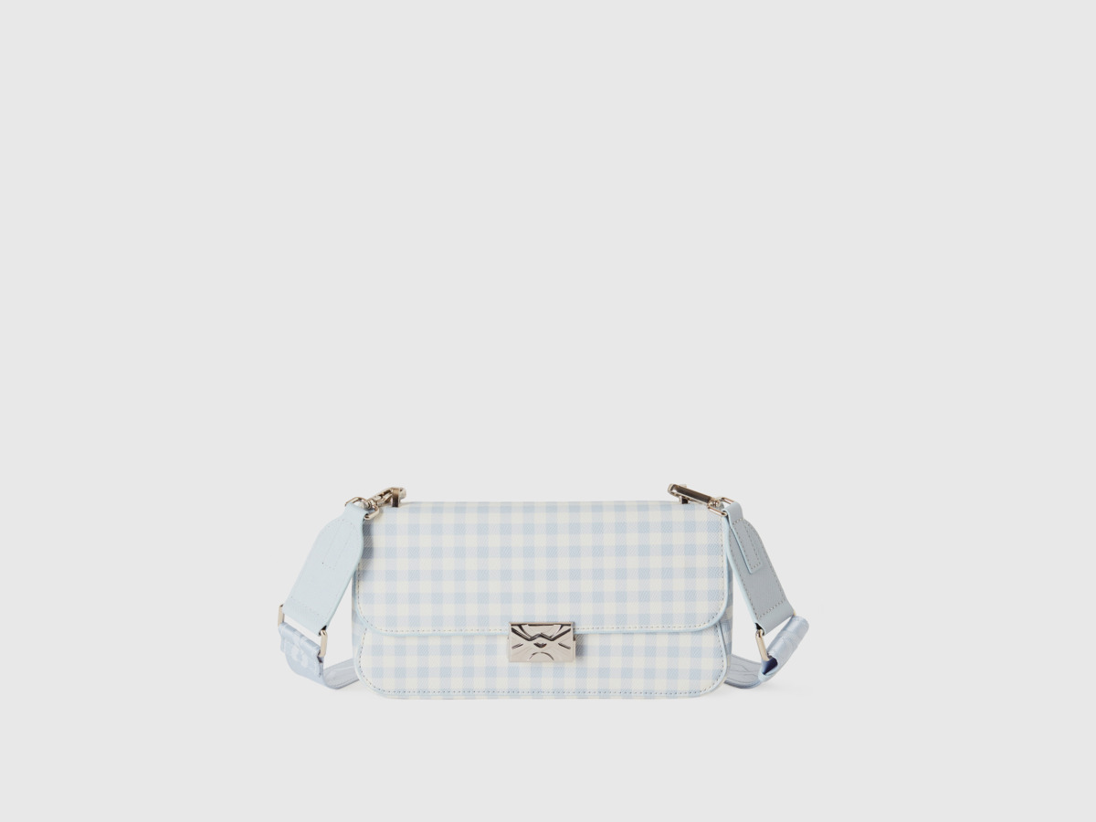 Benetton United Colors Of Bag In Himmelblau With Vichy Karos Os Pale Blue Female Womens BAGS GOOFASH