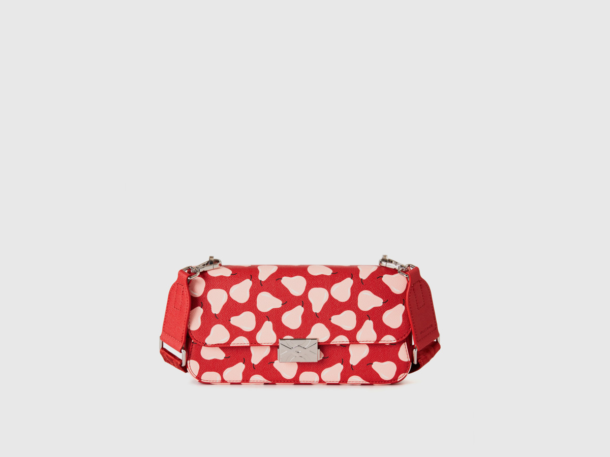 Benetton United Colors Of Bag In Red With Pear Design Os Red Female Womens BAGS GOOFASH