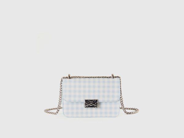 Benetton United Colors Of Be Bag In Sky Blue With Vichy Karos Os Pale Blue Female Womens BAGS GOOFASH