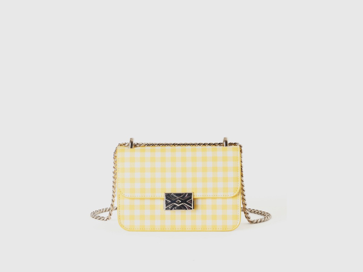 Benetton United Colors Of Be Bag In Yellow With Vichy Karos Os Yellow Female Womens BAGS GOOFASH