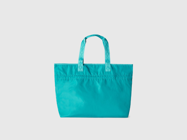 Benetton United Colors Of Beach Bag With Tunnel Train Os Turquoise Female Womens BAGS GOOFASH