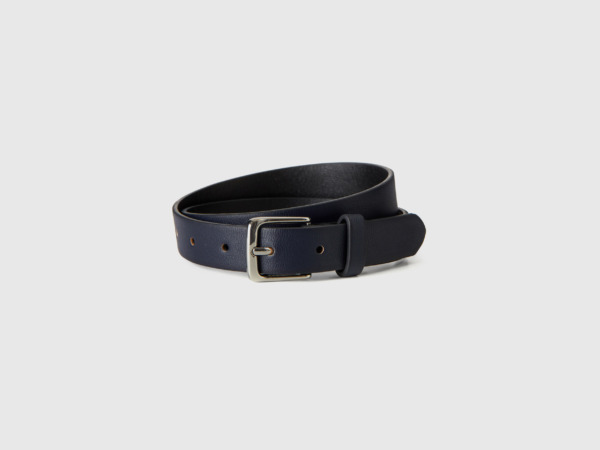 Benetton United Colors Of Classic Belt With Buckle Dark Blue Male Mens BELTS GOOFASH