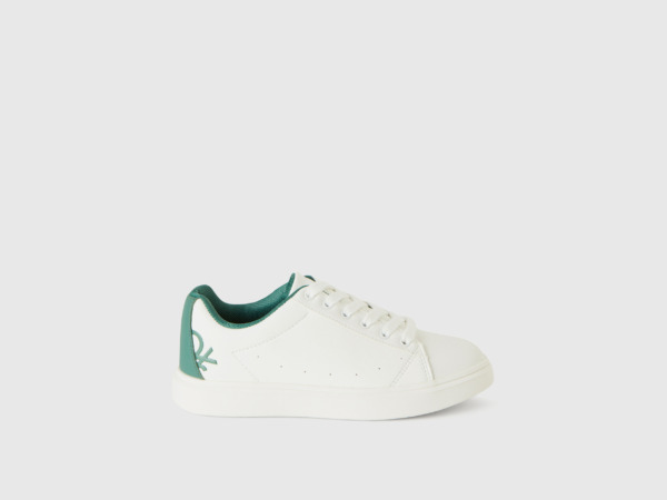 Benetton United Colors Of Flat Sneakers With Logo White Female Womens SNEAKER GOOFASH