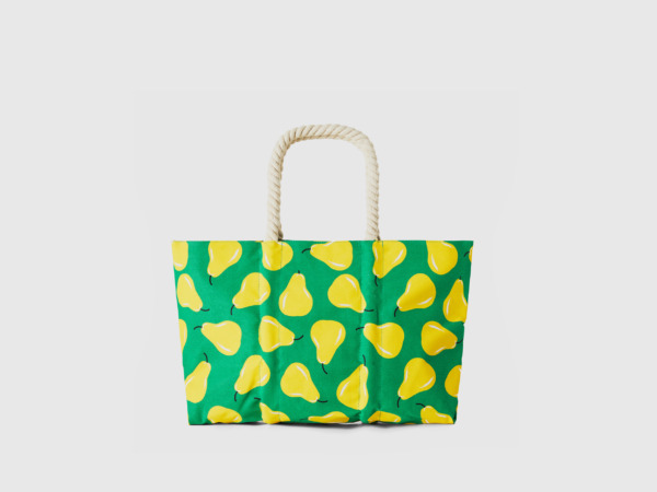 Benetton United Colors Of Green Bag With Pear Pattern Os Green Female Womens BAGS GOOFASH