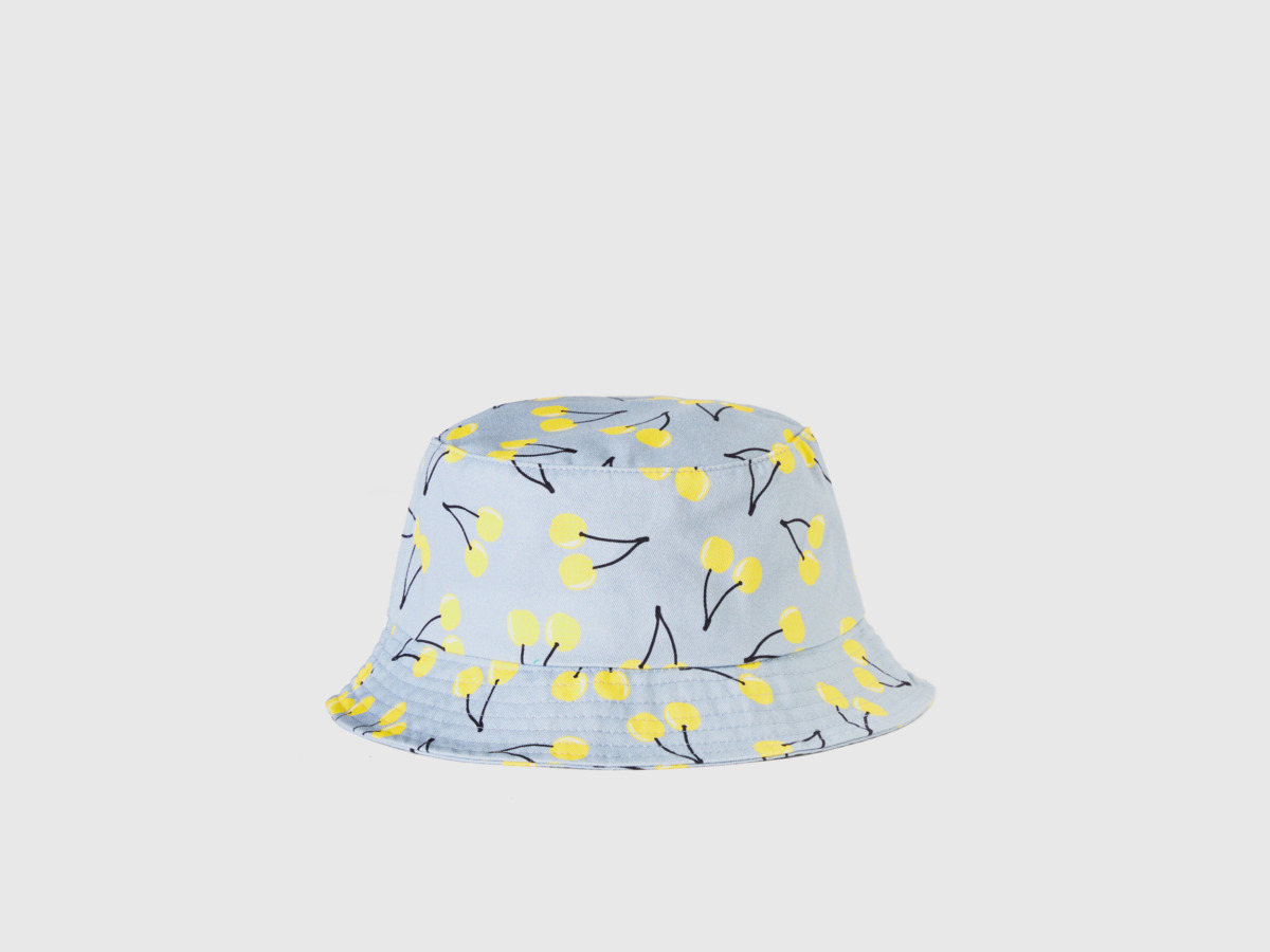 Benetton United Colors Of Hat In Sky Blue With Cherry Pattern Os Pale Blue Female Womens HATS GOOFASH
