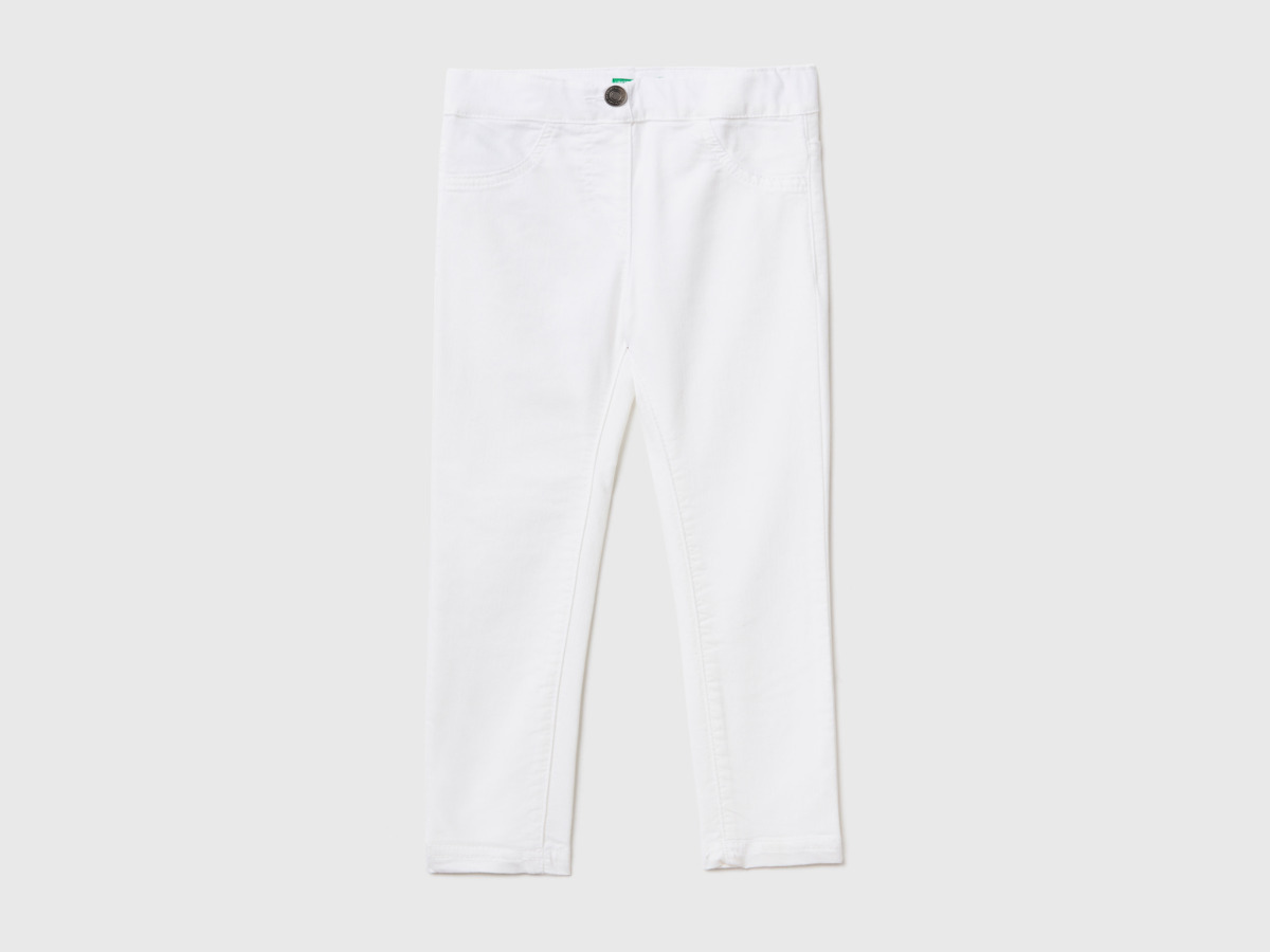 Benetton United Colors Of Jeggings In Stretchy Mix White Female Womens JEANS GOOFASH