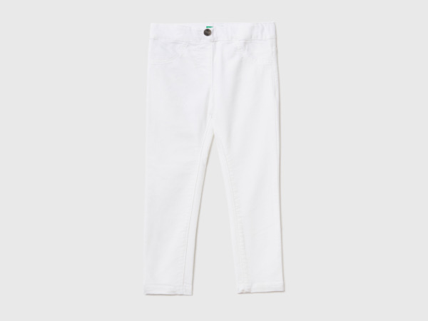 Benetton United Colors Of Jeggings In Stretchy Mix White Female Womens JEANS GOOFASH