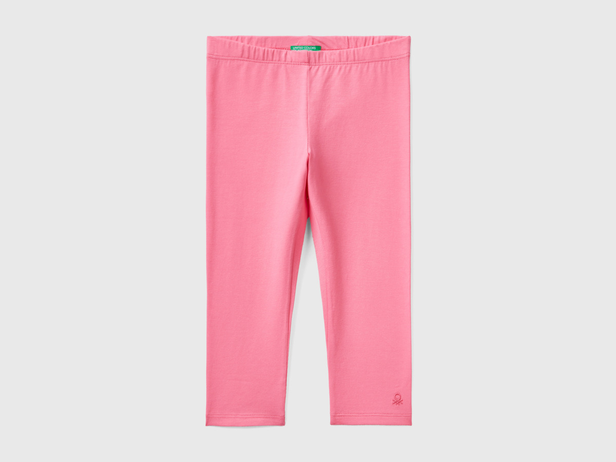 Benetton United Colors Of Knee Free Leggings Pink Female Womens LEGGINGS GOOFASH