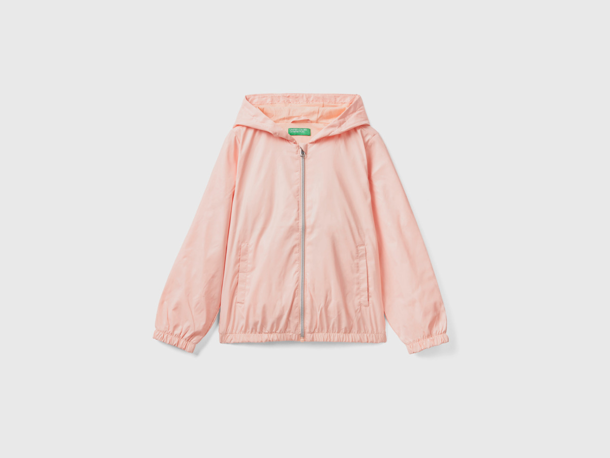 Benetton United Colors Of Light Jacket Rain Defender " Soft Pink Female" Womens JACKETS GOOFASH