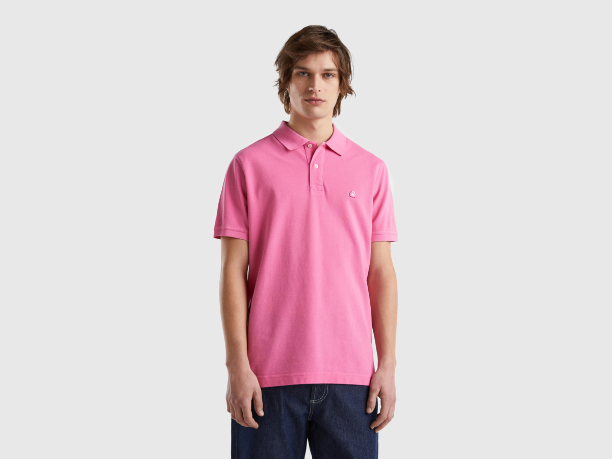 Benetton United Colors Of Polo Regular Fit In Pink Pink Male Mens POLOSHIRTS GOOFASH