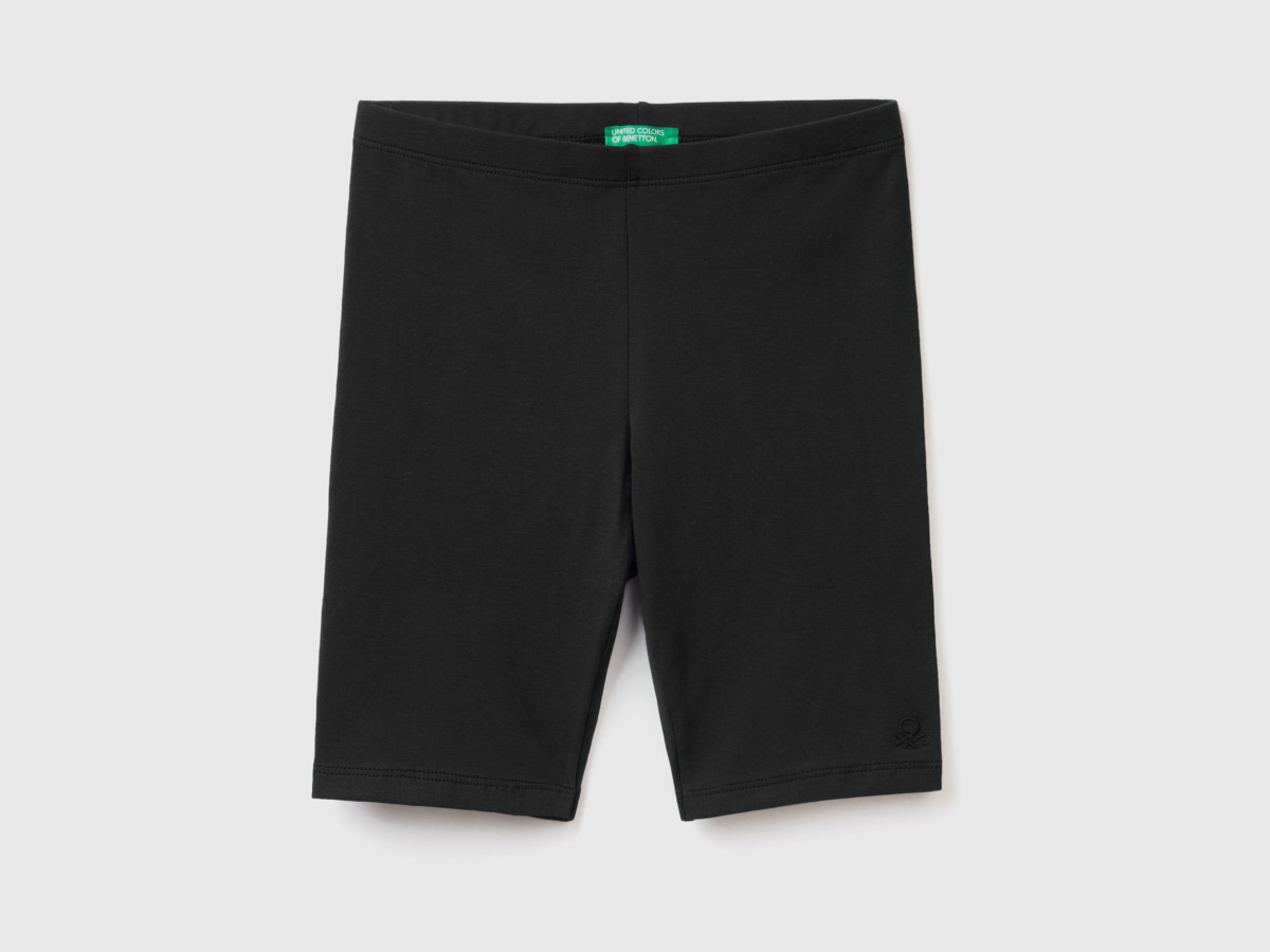 Benetton United Colors Of Short Trousers Made Of Stretchy Black Female Womens SHORTS GOOFASH