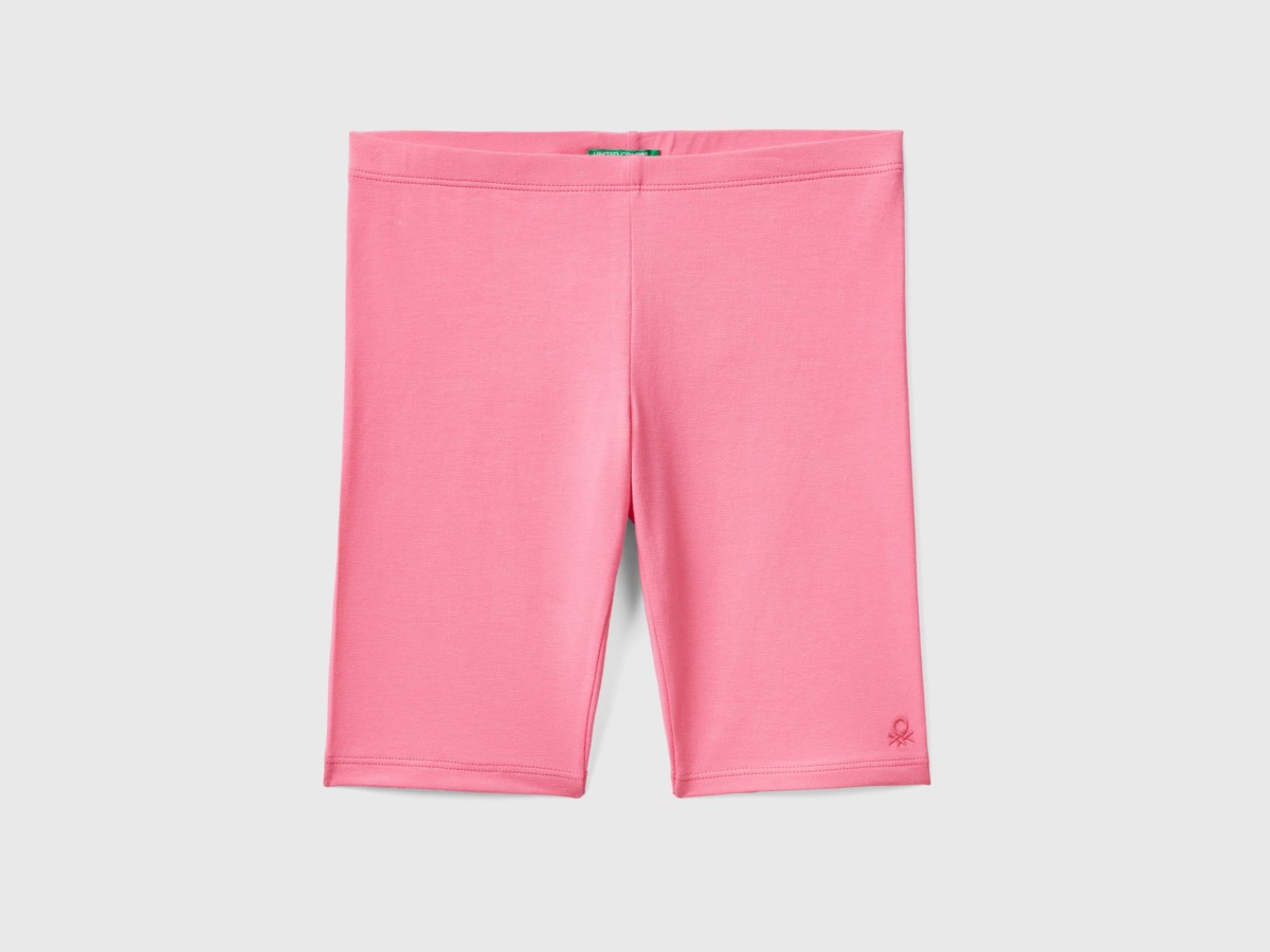 Benetton United Colors Of Short Trousers Made Of Stretchy Pink Female Womens SHORTS GOOFASH