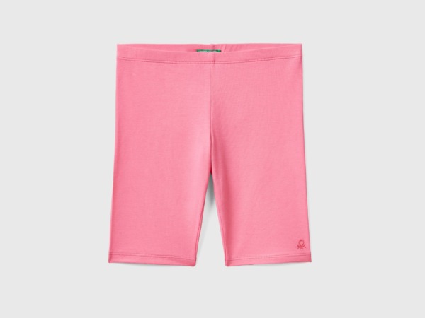 Benetton United Colors Of Short Trousers Made Of Stretchy Pink Female Womens SHORTS GOOFASH