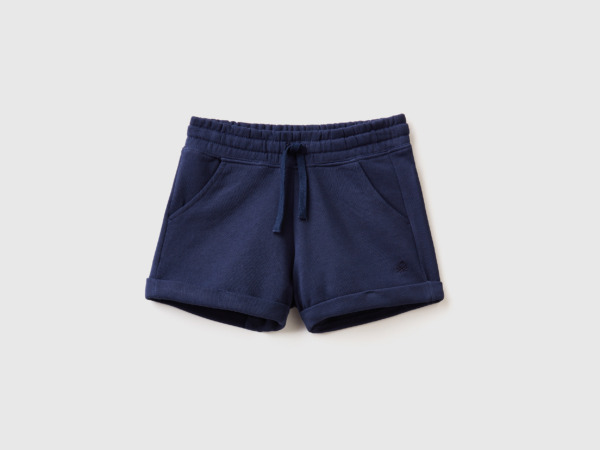 Benetton United Colors Of Shorts Made Of Sweaty In Dark Blue Female Womens SHORTS GOOFASH