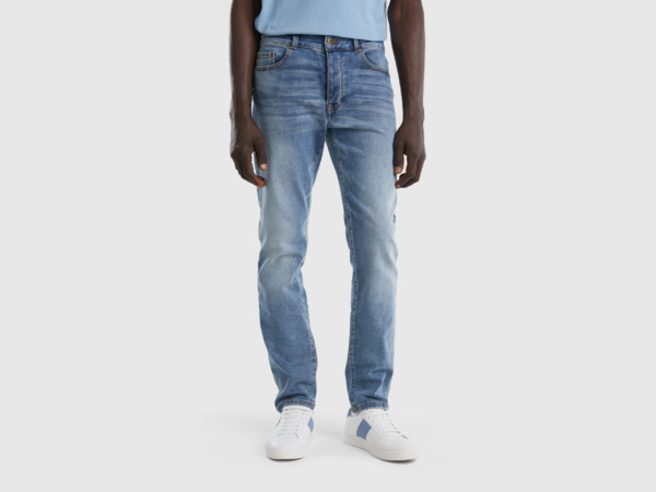 Benetton United Colors Of Slim Fit Jeans Blue Male Mens JEANS GOOFASH