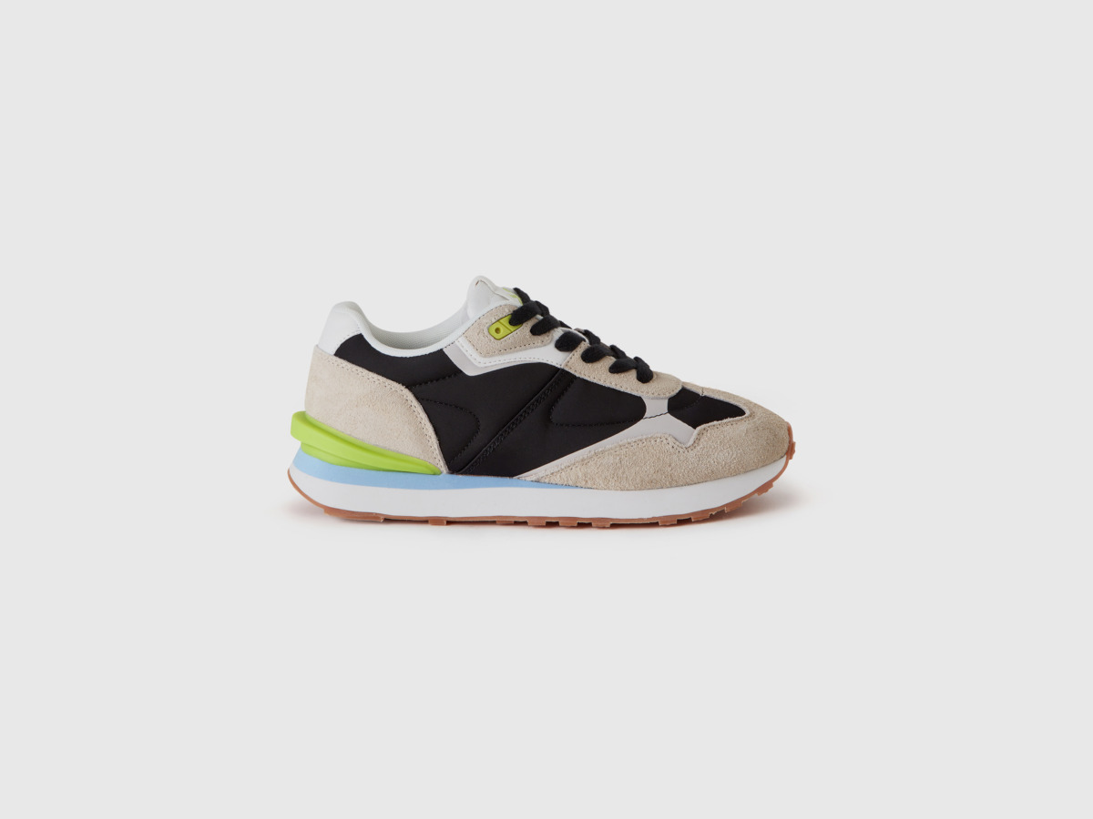 Benetton United Colors Of Sneakers Made Of And Leather Black Female Womens SNEAKER GOOFASH