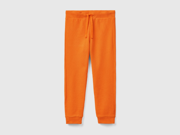 Benetton United Colors Of Sporty Trousers With Tunnel Train Orange Male Mens TROUSERS GOOFASH