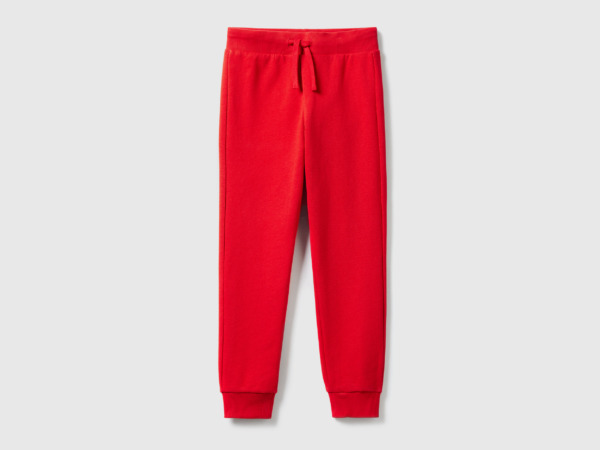 Benetton United Colors Of Sporty Trousers With Tunnel Train Red Male Mens TROUSERS GOOFASH