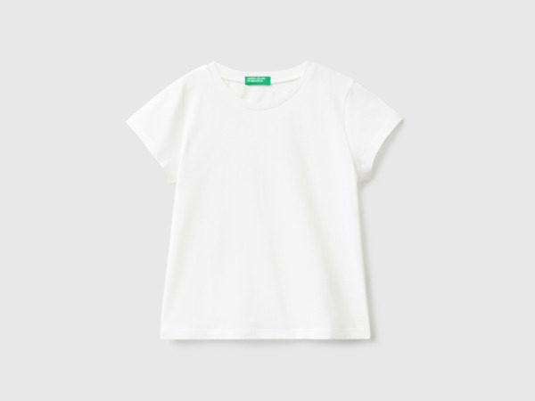 Benetton United Colors Of T-Shirt Made Of Organic White Female Womens T-SHIRTS GOOFASH